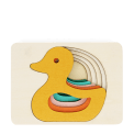 Wooden layered puzzle (5 pieces) - Duck