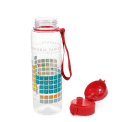 Drinks bottle with push button lid 700ml - Periodic Table