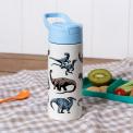 Stainless steel bottle with push button lid 500ml - Dinosaur