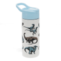 Stainless steel bottle with push button lid 500ml - Dinosaur