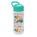 Stainless steel bottle with push button lid 500ml - Farmyard