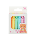 Mini highlighters (set of 6) - Bear