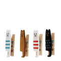 Mini wooden pegs (set of 4) - Cats