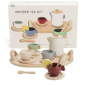 wooden toy tea playset