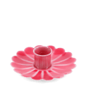 Enamel flat flower candle holder - Vibrant pink