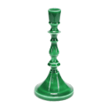 Enamel candlestick (19cm) - dark green