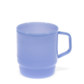 milky blue glass stacking coffee cup