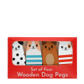 Mini wooden pegs (set of 4) - Dogs