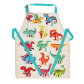 Wipeable cotton children's apron - Baby Dinos