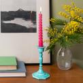 Enamel candlestick (13cm) - Aqua