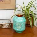 Enamel tealight lantern - Aqua