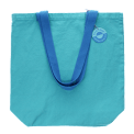 Two-tone cotton tote bag - Pale blue