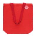 Two-tone cotton tote bag - Red