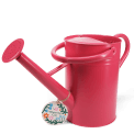 Galvanised steel watering can 4.5L - Red