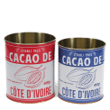 Storage tins (set of 2) - Cacao