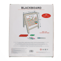 Tabletop blackboard and whiteboard easel set