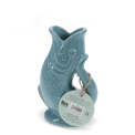 Petro blue fish vase