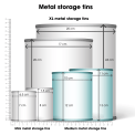  Storage tins (set of 2)