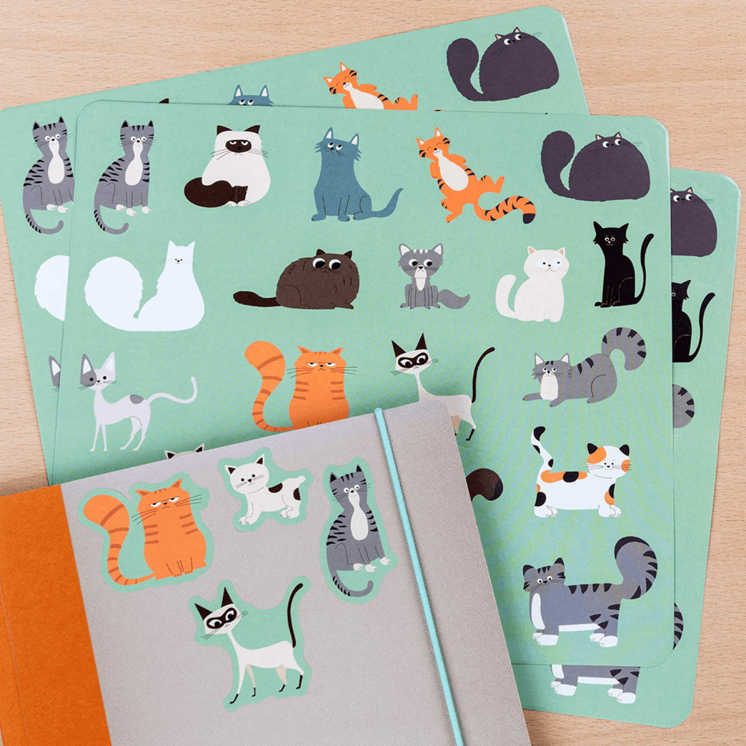 ﻿Nine Lives Stickers (3 Sheets) | ﻿Rex London