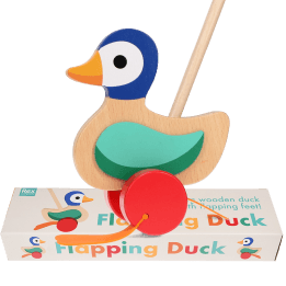 Wooden Push Along Duck