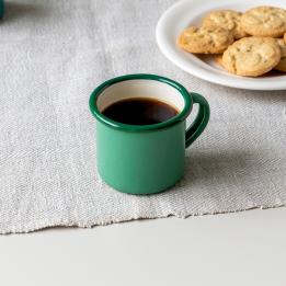 Enamel espresso mug - Green