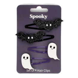 Glitter hair clips - Spooky