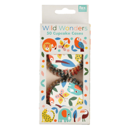 Wild Wonders cupcake cases pack of 50 in box