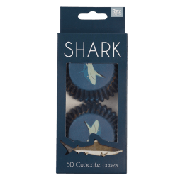 Sharks cupcake cases pack of 50 in box