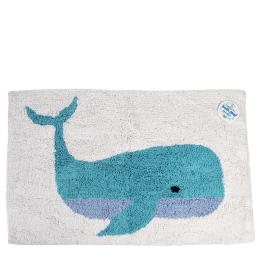 Whale Tufted Cotton Bath Mat