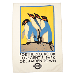 Cotton tea towel - TfL Vintage Poster "For the Zoo..."