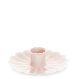 Enamel flat flower candle holder - Pink