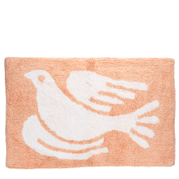 Tufted cotton bath mat - White dove