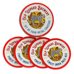 Metal Coasters - Old Leopard Brewery (set Of 4)