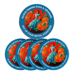 Metal Coasters - Cerveza Española (set Of 4)