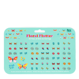 Stick on earrings (30 pairs) - Floral Flutter