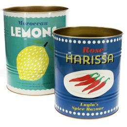 Large storage tins (set of 2) - Lemons and Harissa