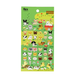 3D puffy stickers (single sheet) - Dogs