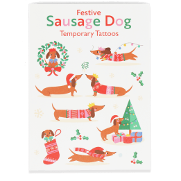 Temporary tattoos - Festive Sausage Dog