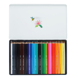 wonder of nature 36 colouring pencils in tin