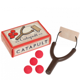 Catapult toy with 4 foam balls