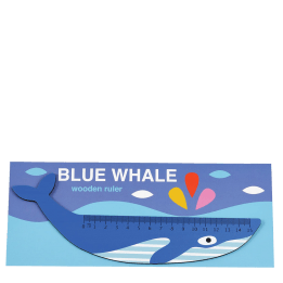 Wooden ruler - Blue whale