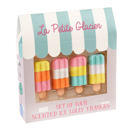 Ice lolly erasers (set of 4)