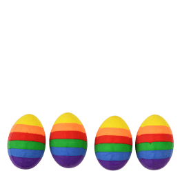 Rainbow egg erasers (set of 4)