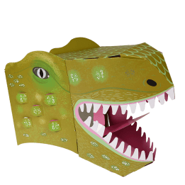 Make your own dinosaur head - 3D T-Rex mask