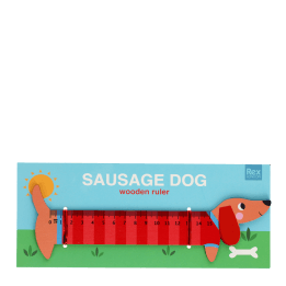 Wooden ruler - Sausage Dog