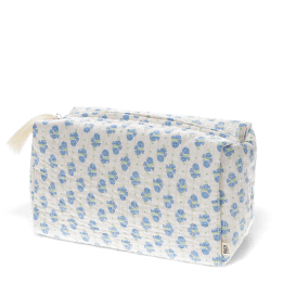 Quilted wash bag - Cornflower