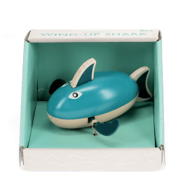 Wooden wind-up bath toy - Shark