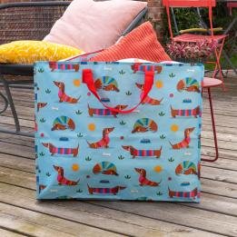 Jumbo storage bag - Sausage Dog (blue)