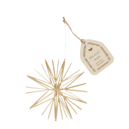 Straw star decoration (15cm)