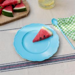 Melamine plate (20cm) - Pale blue